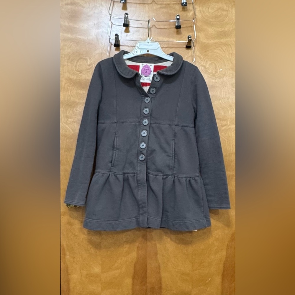 Free People lined tiered flair button up jacket S